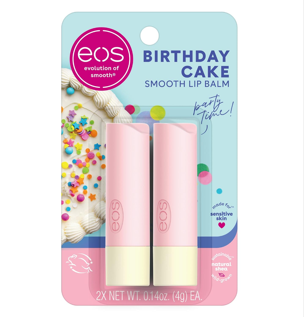 eos | Lip Balm Sticks | Birthday Cake 2-pack